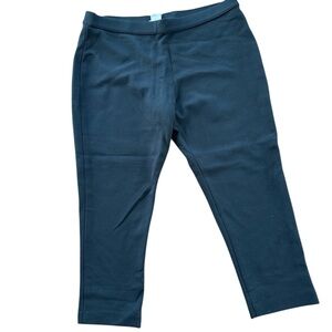 Joan Vass Black Cropped Pants Size LP